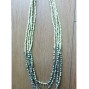 beige color beads necklaces 4strand with steels